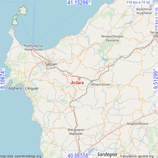 Ardara on map