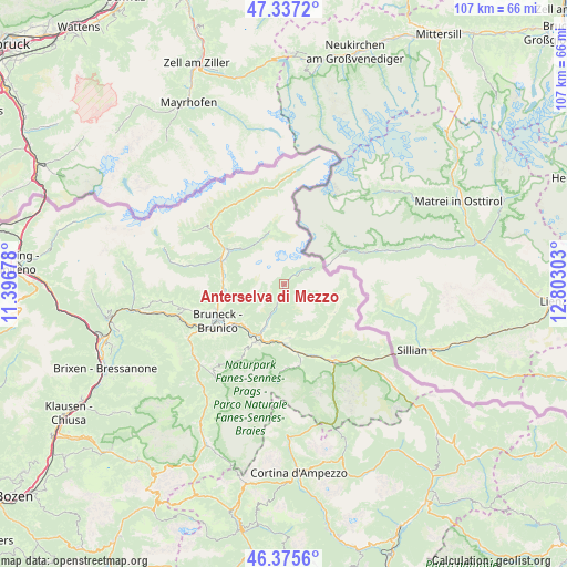 Anterselva di Mezzo on map
