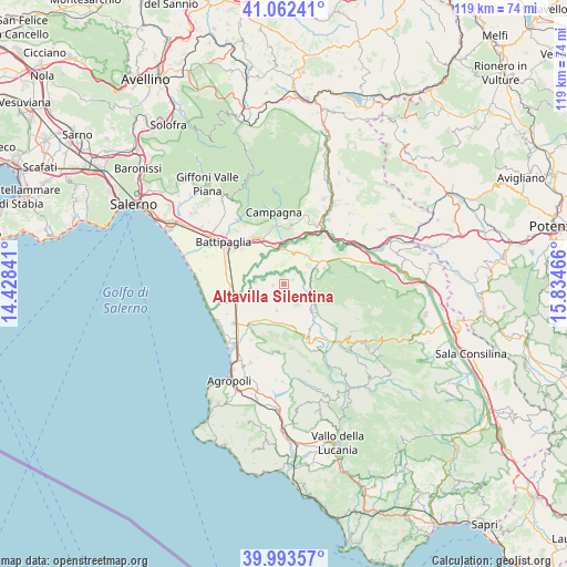 Altavilla Silentina on map