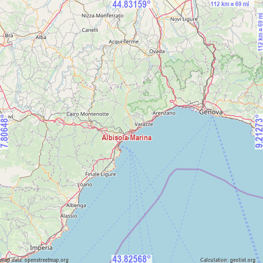 Albisola Marina on map