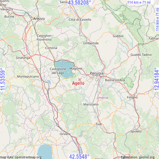 Agello on map