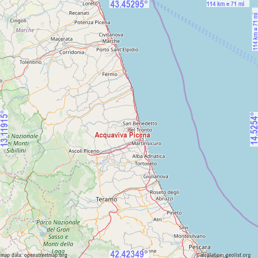 Acquaviva Picena on map