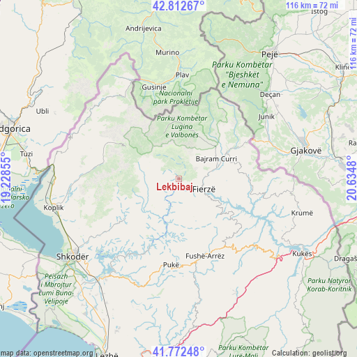 Lekbibaj on map