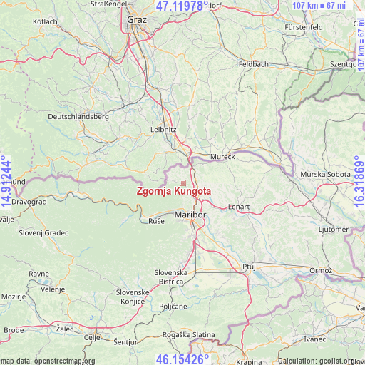Zgornja Kungota on map