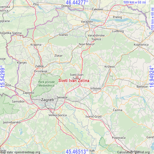 Sveti Ivan Zelina on map