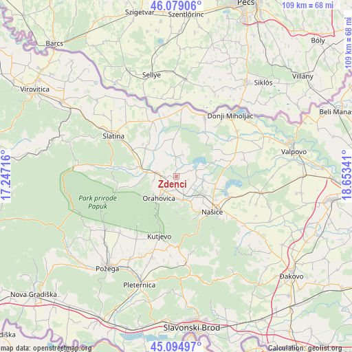 Zdenci on map