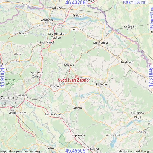 Sveti Ivan Žabno on map