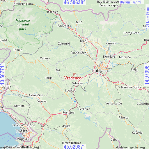 Vrzdenec on map