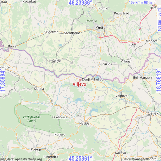 Viljevo on map