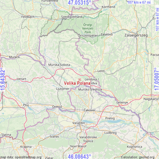 Velika Polana on map