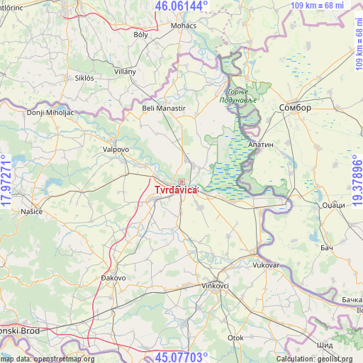 Tvrđavica on map