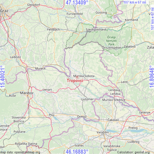 Tropovci on map