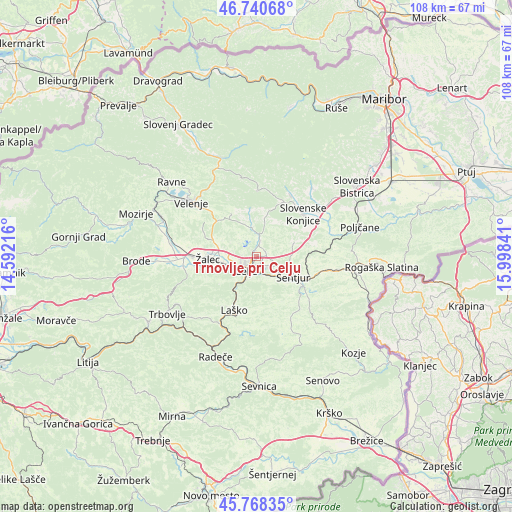 Trnovlje pri Celju on map