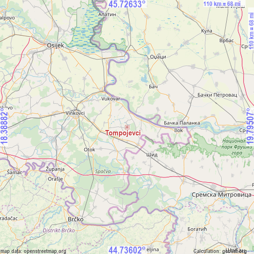 Tompojevci on map