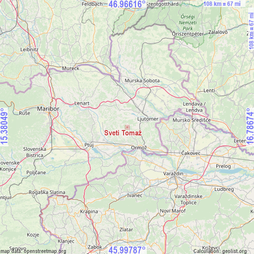 Sveti Tomaž on map