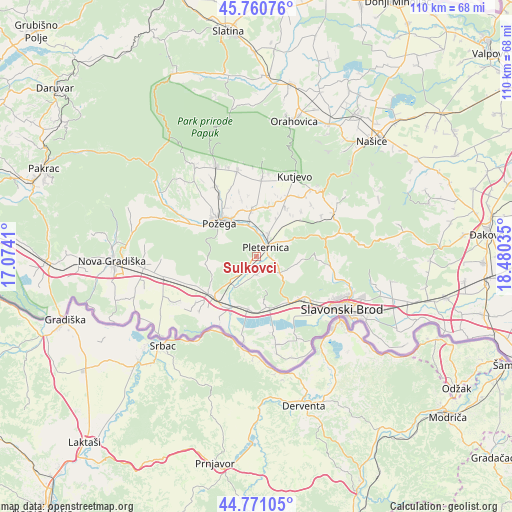 Sulkovci on map