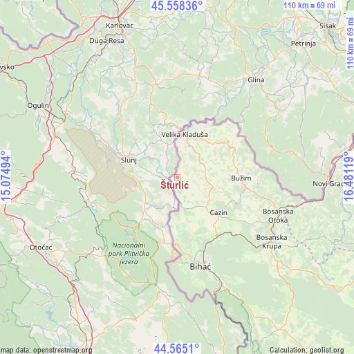 Šturlić on map