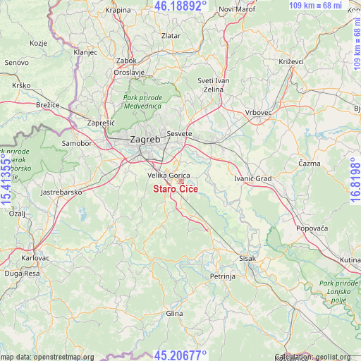 Staro Čiče on map