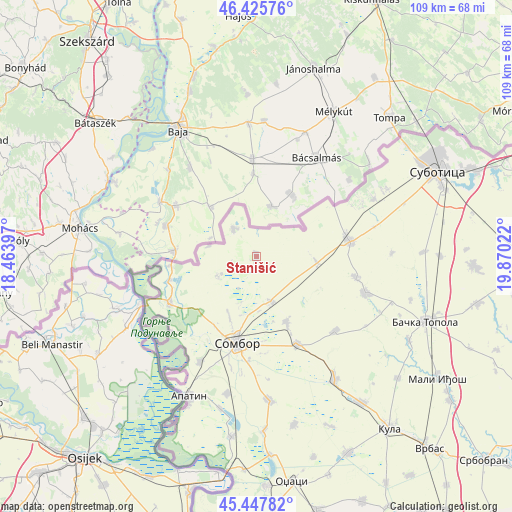 Stanišić on map
