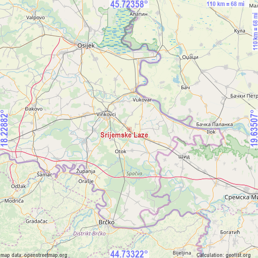 Srijemske Laze on map
