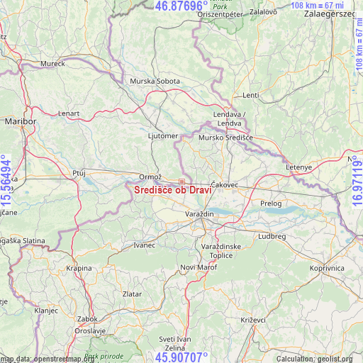 Središče ob Dravi on map