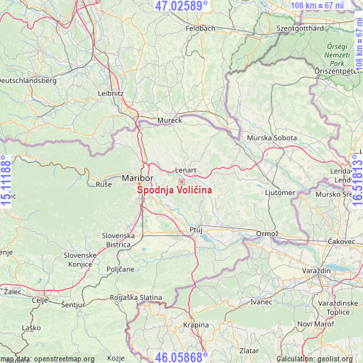 Spodnja Voličina on map