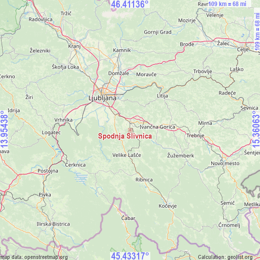 Spodnja Slivnica on map