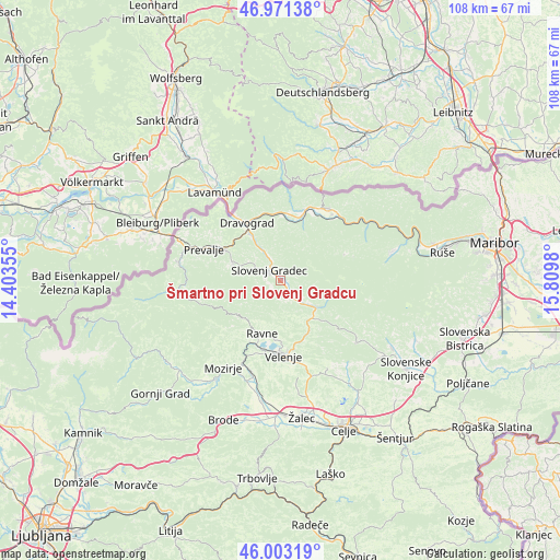 Šmartno pri Slovenj Gradcu on map