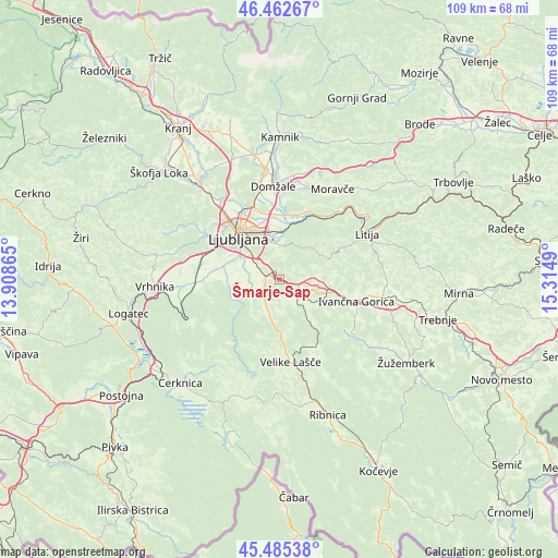 Šmarje-Sap on map