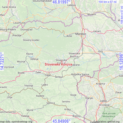 Slovenske Konjice on map