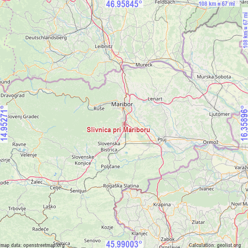 Slivnica pri Mariboru on map