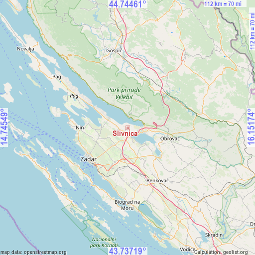Slivnica on map