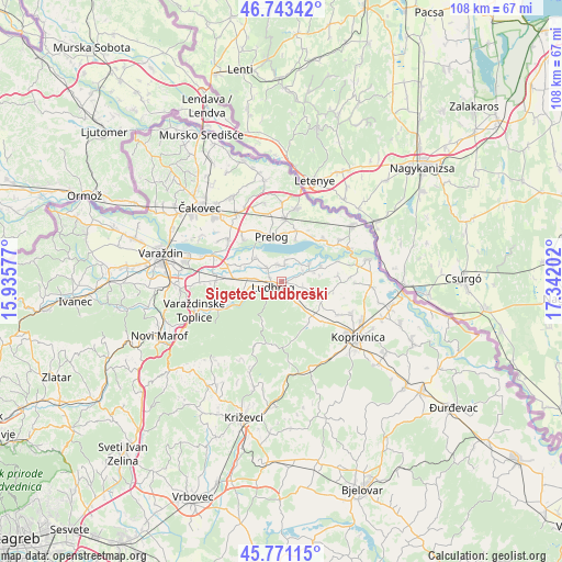Sigetec Ludbreški on map