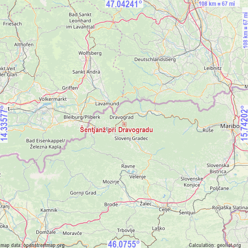 Šentjanž pri Dravogradu on map