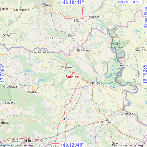 Satnica on map
