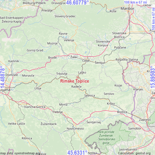 Rimske Toplice on map