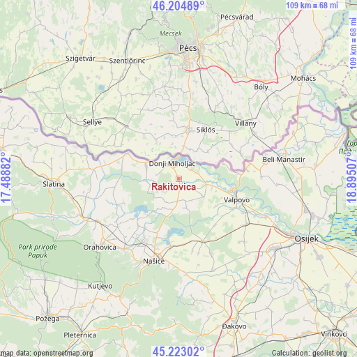 Rakitovica on map