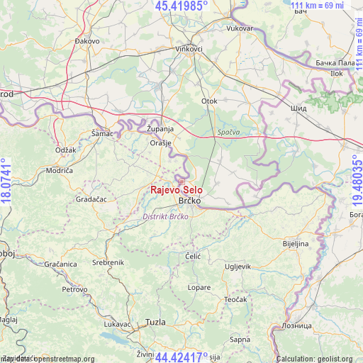Rajevo Selo on map