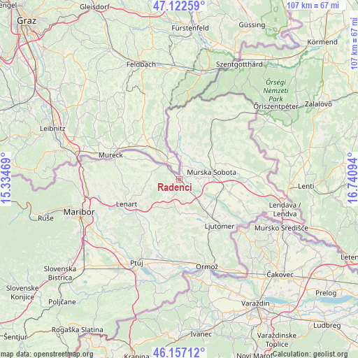 Radenci on map