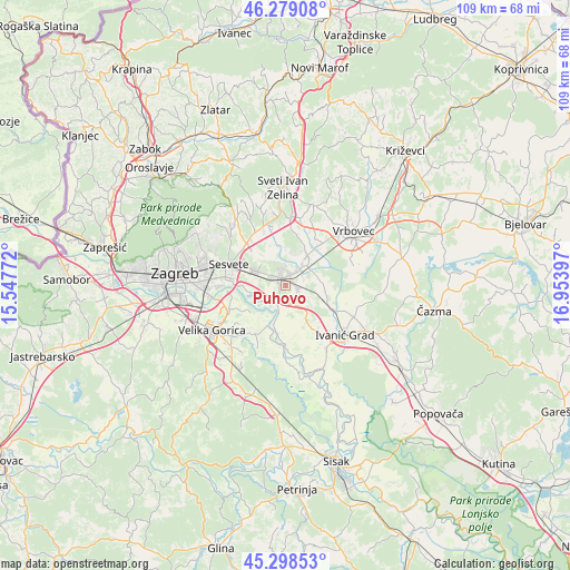 Puhovo on map