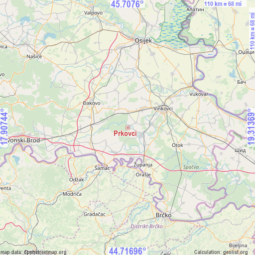 Prkovci on map