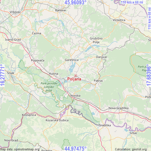 Poljana on map