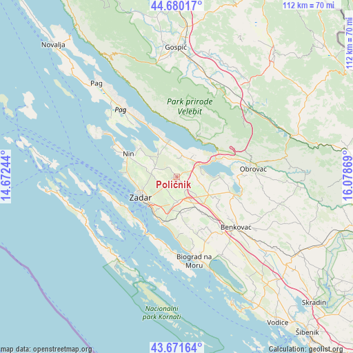 Poličnik on map