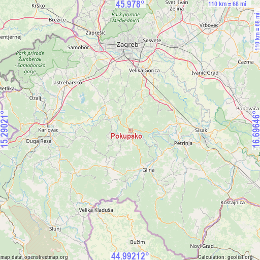 Pokupsko on map