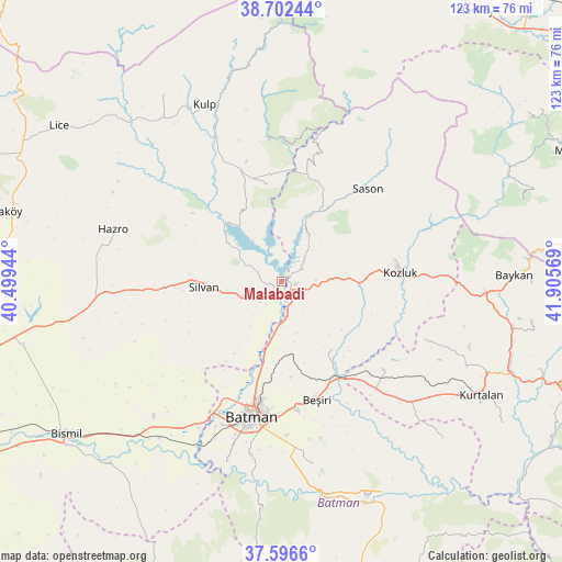 Malabadi on map