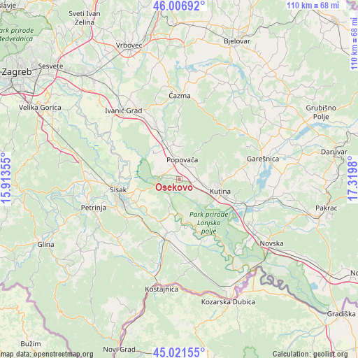 Osekovo on map