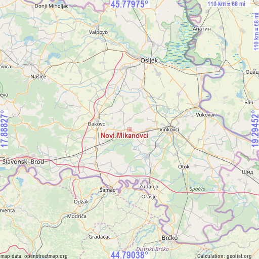 Novi Mikanovci on map
