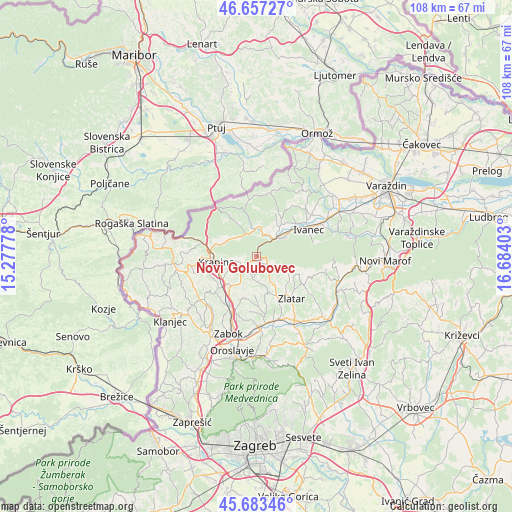Novi Golubovec on map