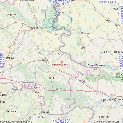 Negoslavci on map