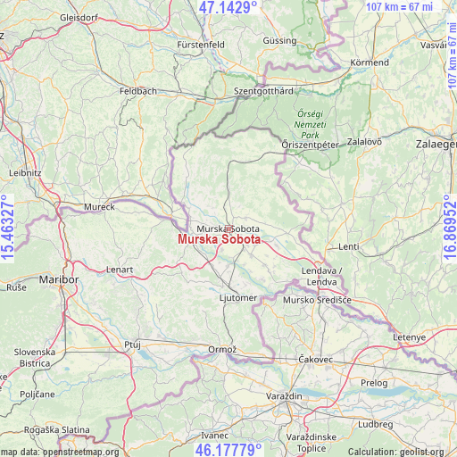 Murska Sobota on map
